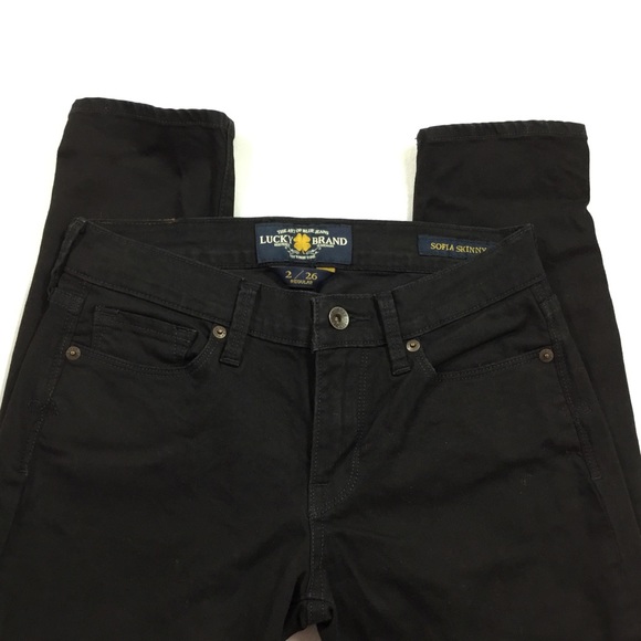 Lucky Brand Black Sofia Skinny Jeans Size 2 / 26 - Picture 2 of 6